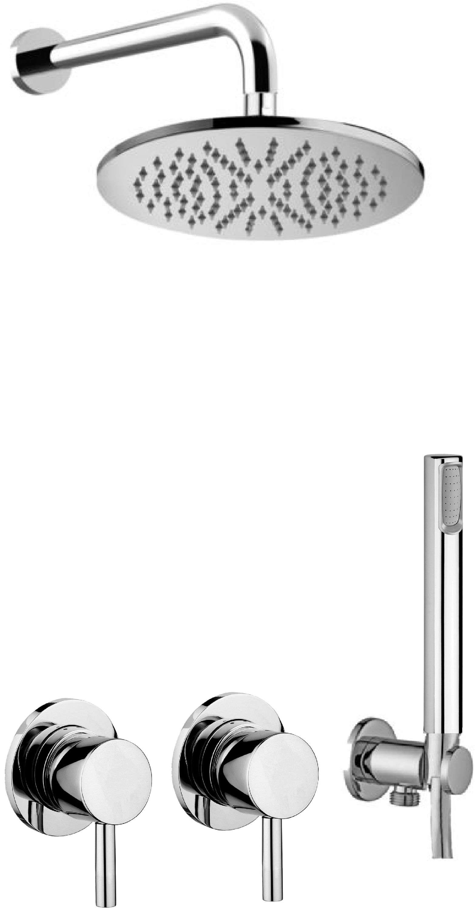 Paffoni Stick Duschset Unterputz mit Regenbrause chrom SK010CR70ZSCF