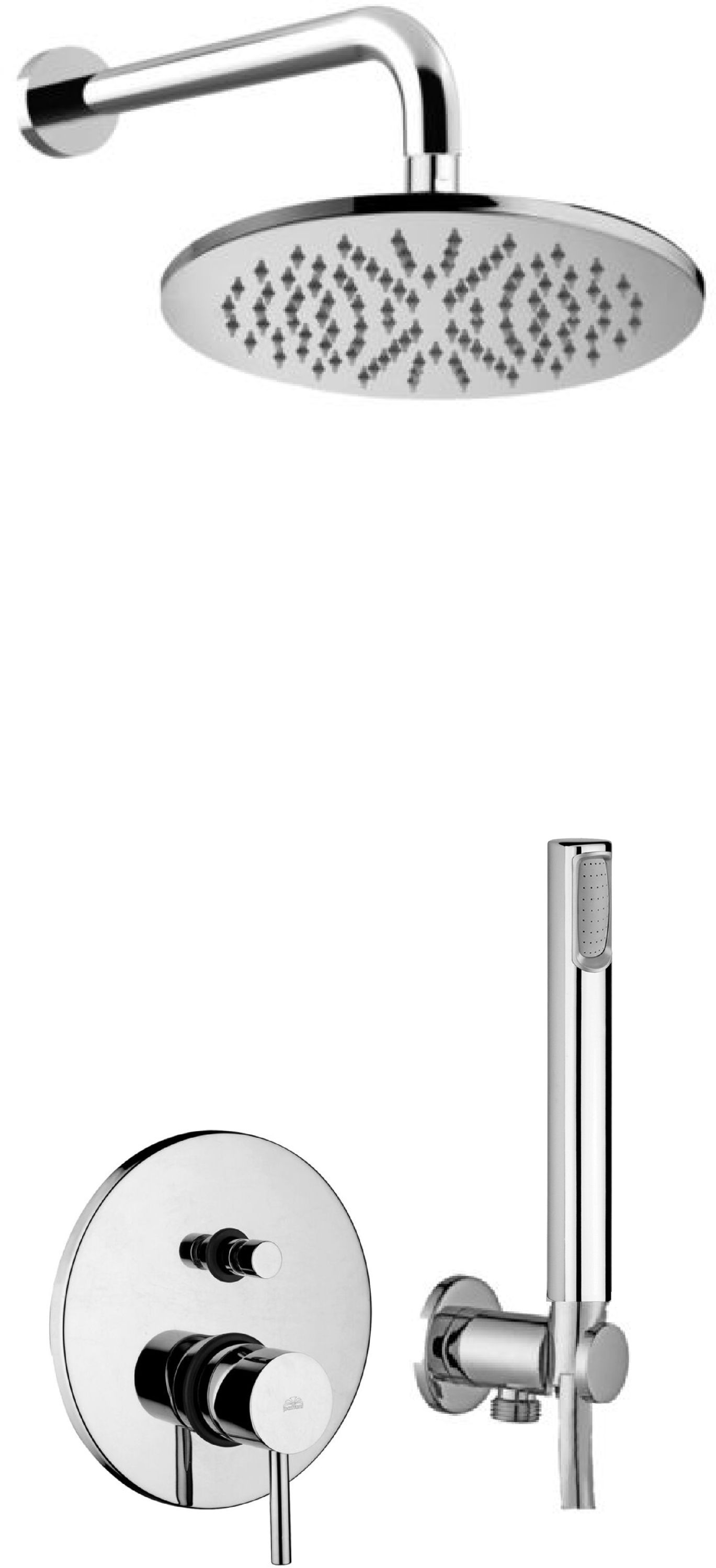 Paffoni Stick Duschset Unterputz mit Regenbrause chrom SK015ZSCF