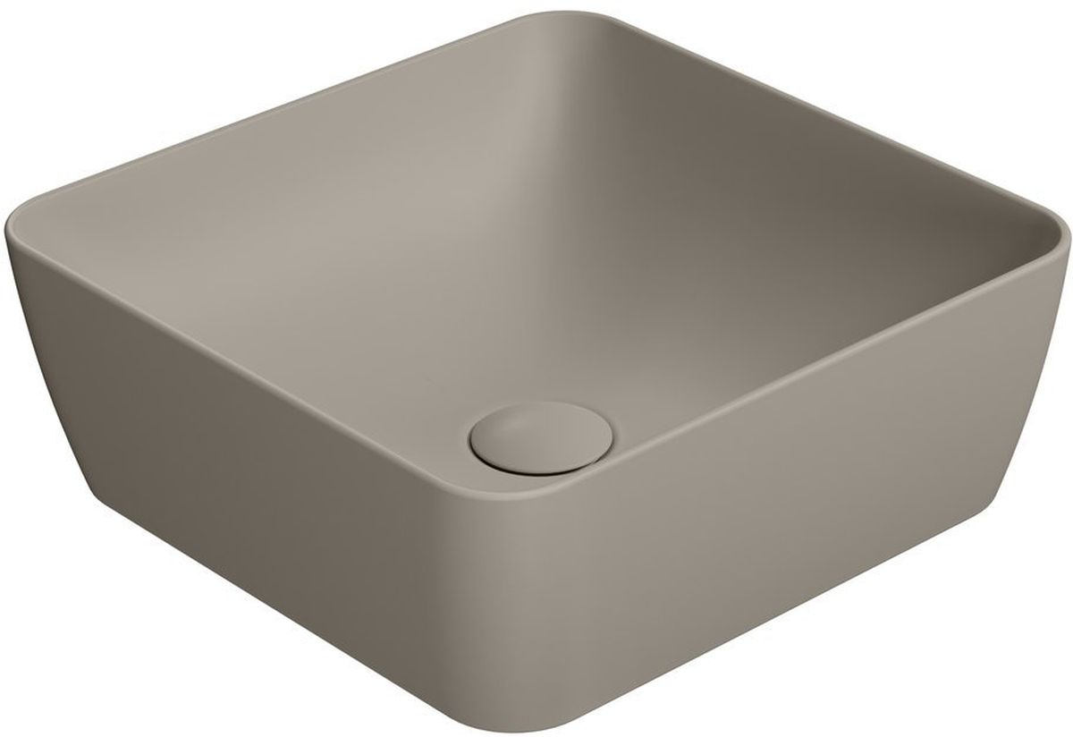 GSI Sand Waschbecken 38x38 cm quadratisch Aufsatzwaschbecken braun/beige 903805