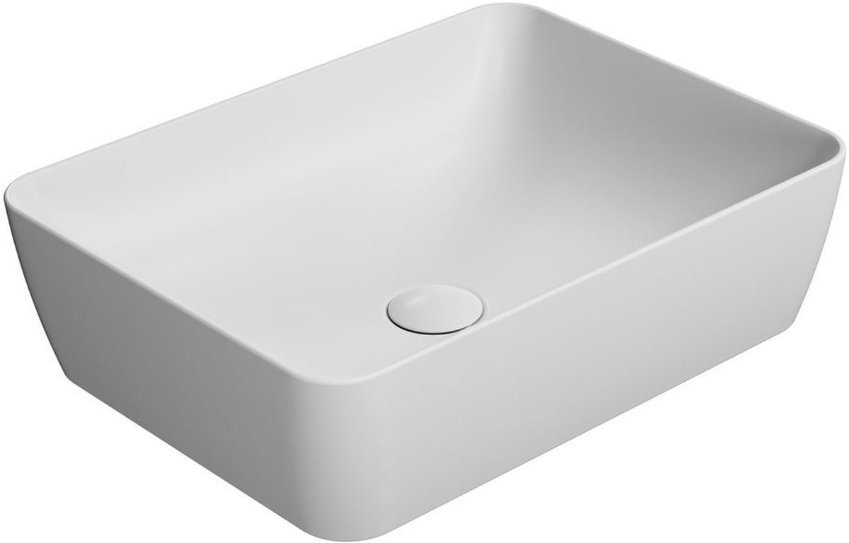 GSI Sand Waschbecken 50x38 cm rechteckig Aufsatzwaschbecken weiß 903709