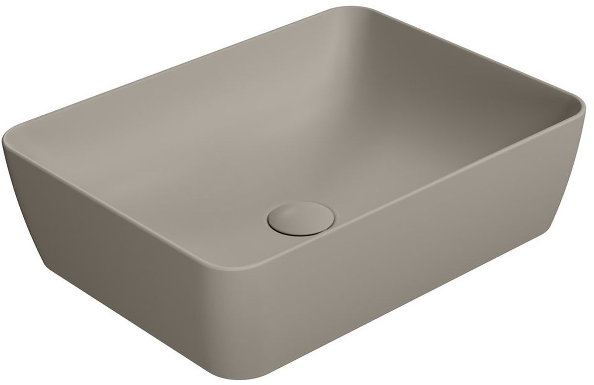 GSI Sand Waschbecken 50x38 cm rechteckig Aufsatzwaschbecken braun/beige 903705