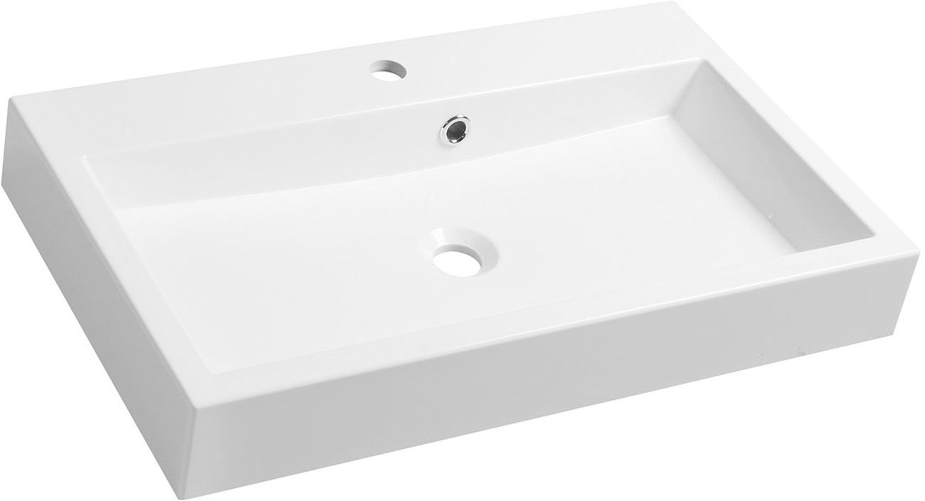 Sapho Orinoko Waschbecken 70x42 cm rechteckig Klassisch-Aufsatzwaschbecken weiß OR070