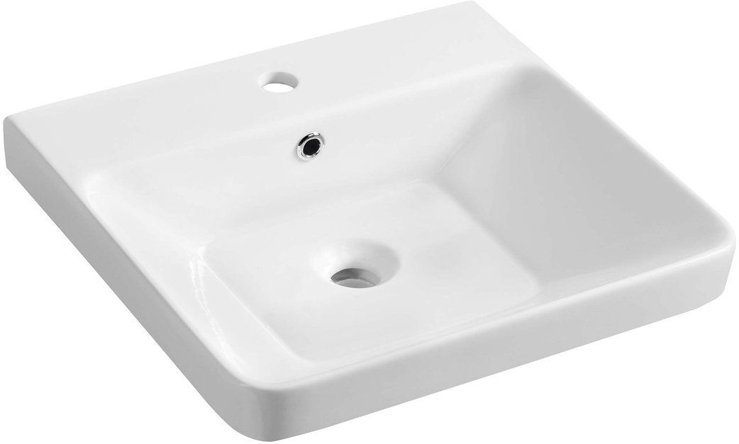 Sapho Thalie Waschbecken 50x46 cm rechteckig Klassisch-Möbel weiß TH11050