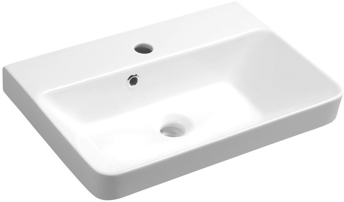 Sapho Thalie Waschbecken 55x37 cm rechteckig Klassisch-Möbel weiß TH11055