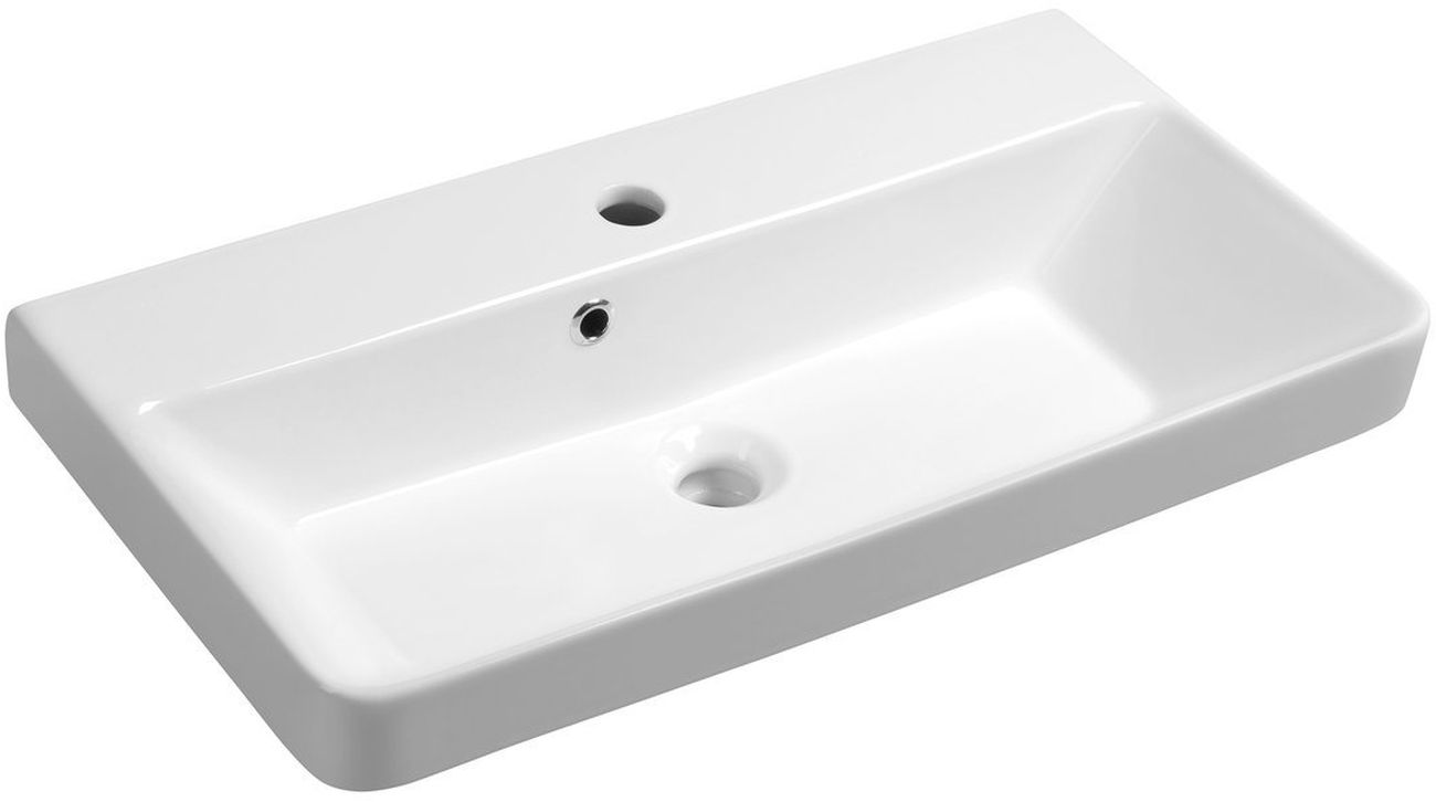 Sapho Thalie Waschbecken 70x37 cm rechteckig Klassisch-Möbel-Einbauwaschbecken weiß TH11070