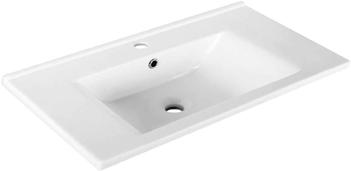 Aqualine Zuno Waschbecken 75x45 cm rechteckig Klassisch-Möbel weiß 9075