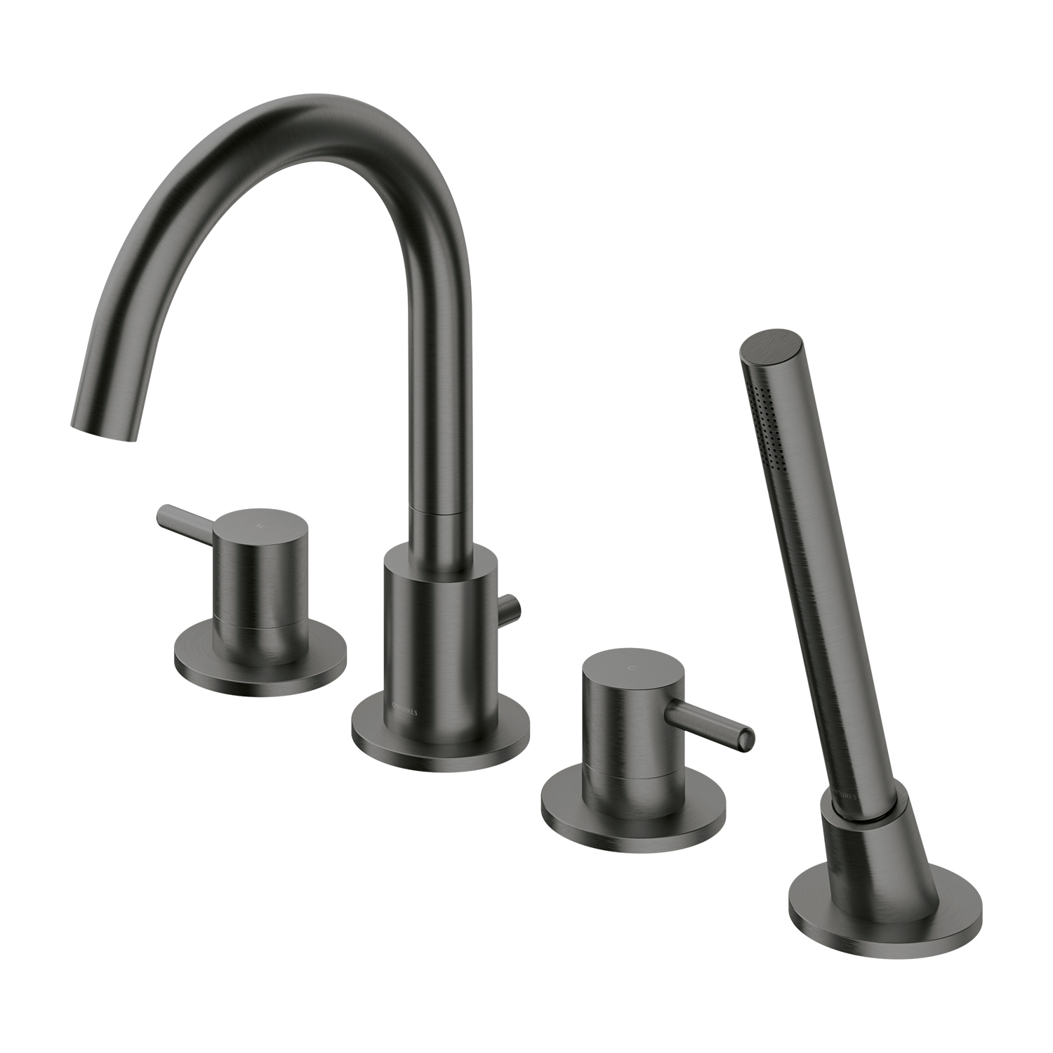 Omnires Y Badewannen- und Duscharmatur awannenmontiert graphit Y1232GR