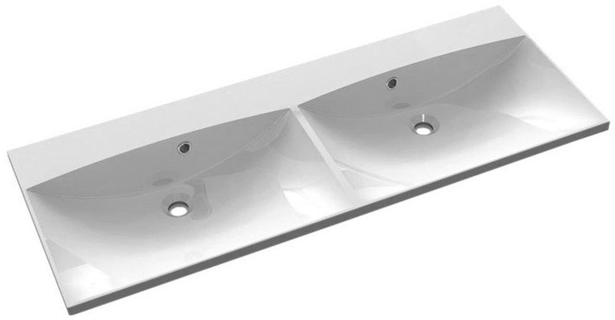 Sapho Maria Waschbecken 120x46 cm rechteckig Möbel-Doppelt weiß MA120-0