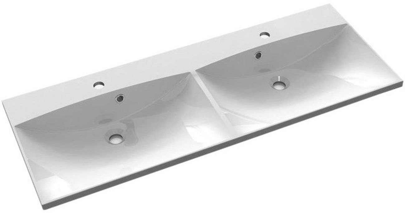 Sapho Maria Waschbecken 120x46 cm rechteckig Möbel-Doppelt weiß MA120