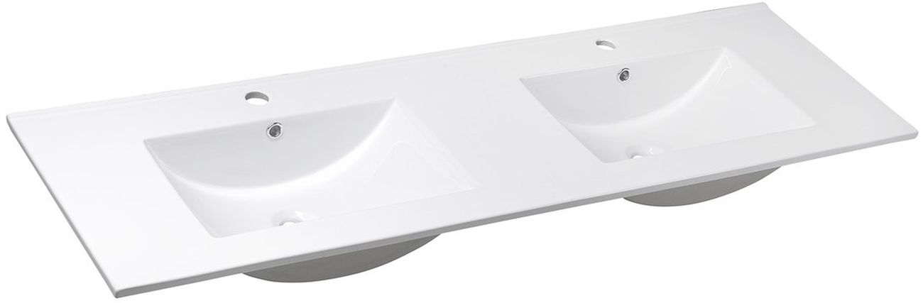 Sapho Slim Waschbecken 151x46 cm rechteckig Möbel-Doppelt weiß 1601-150