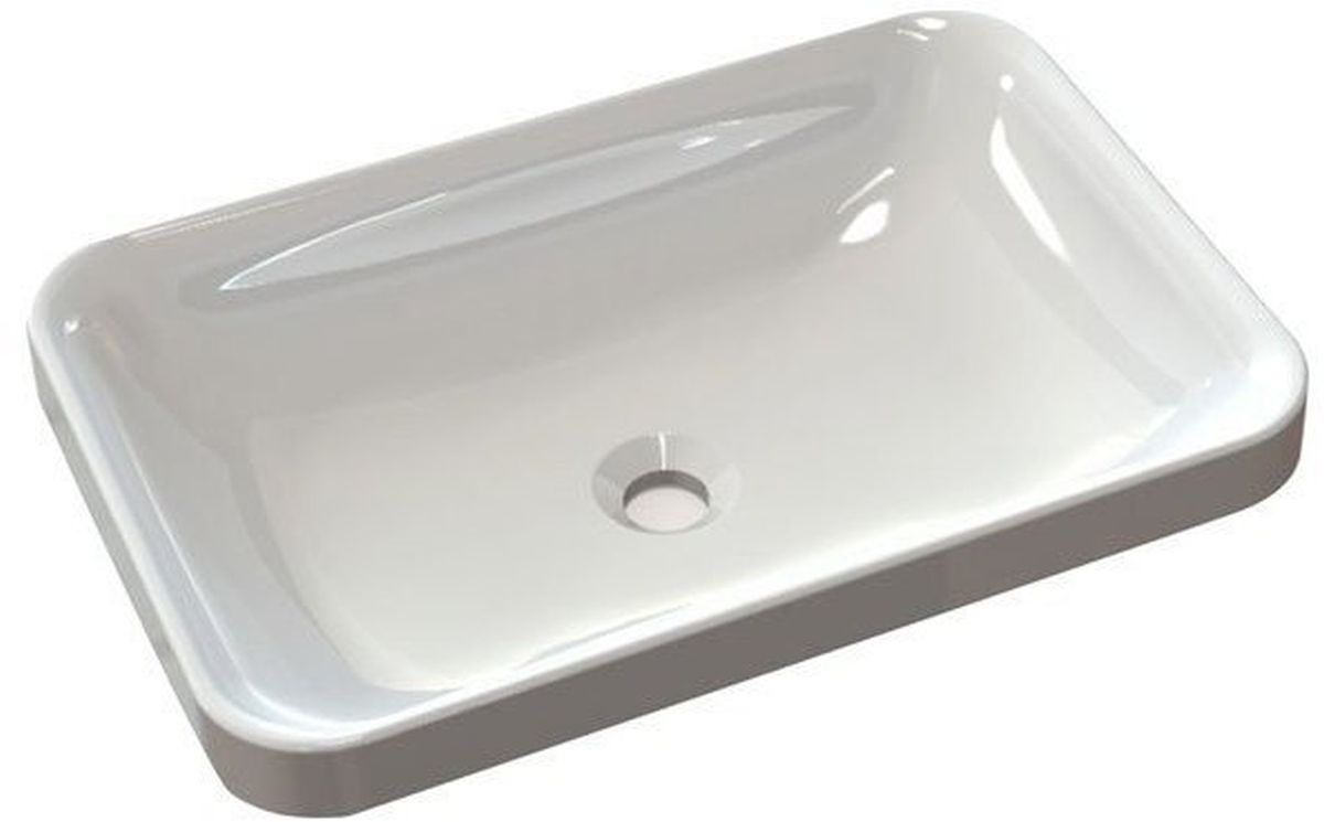 Sapho Astoria Waschbecken 55x37 cm rechteckig Einbauwaschbecken weiß 55033