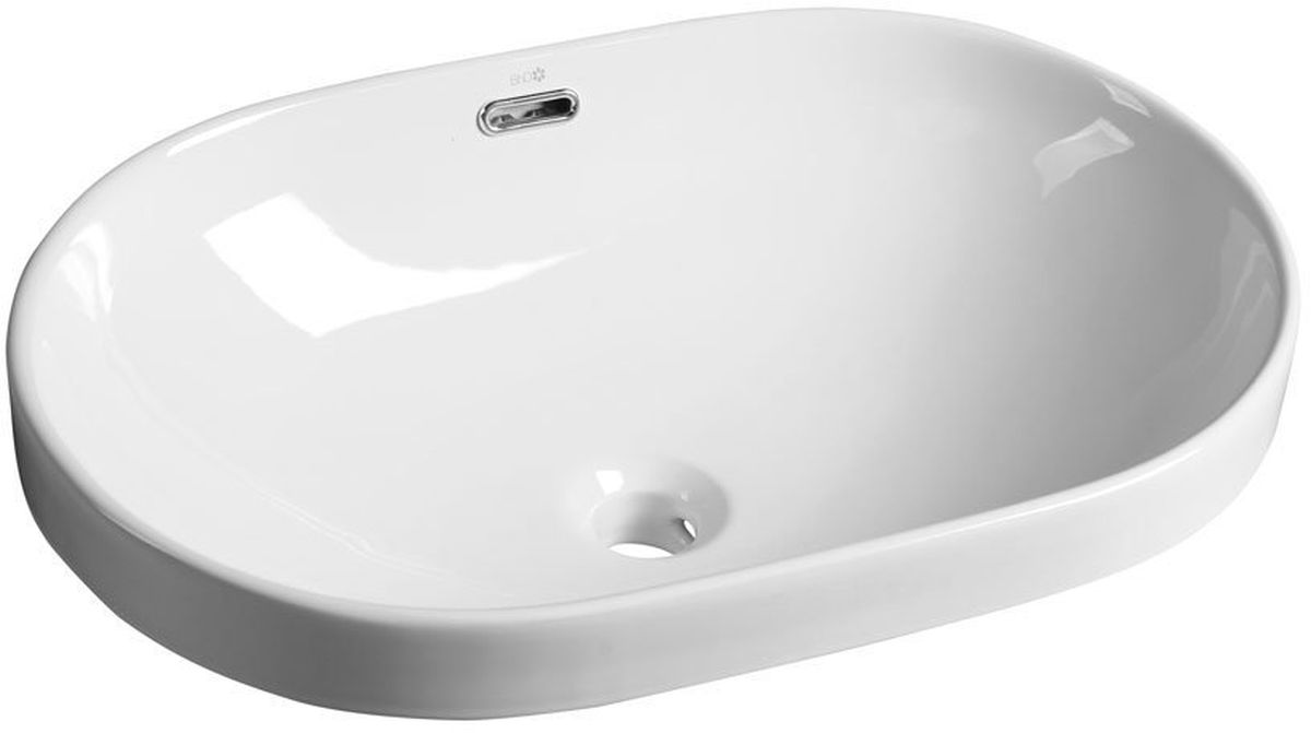 Sapho Lima Waschbecken 59.5x39.5 cm oval Einbauwaschbecken weiß BH7022