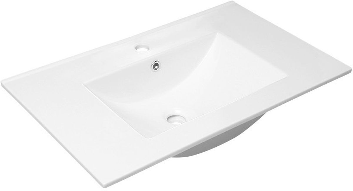 Sapho Slim Waschbecken 76.5x47 cm rechteckig Möbel-Einbauwaschbecken weiß 1601-75