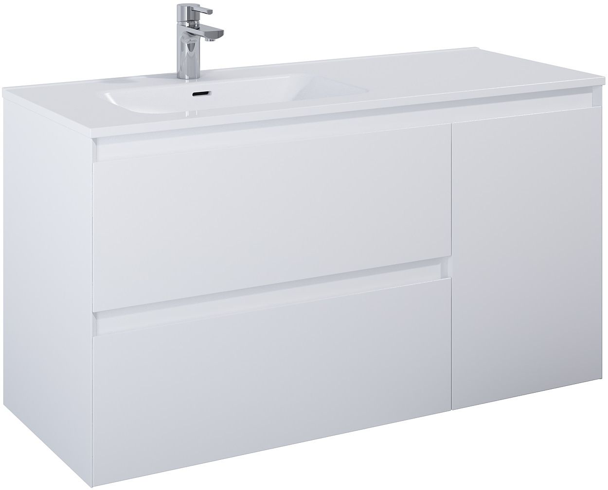 Elita Split Kabinett 120x45.8x63.5 cm Unterschrank hängend weiß RE011206255290