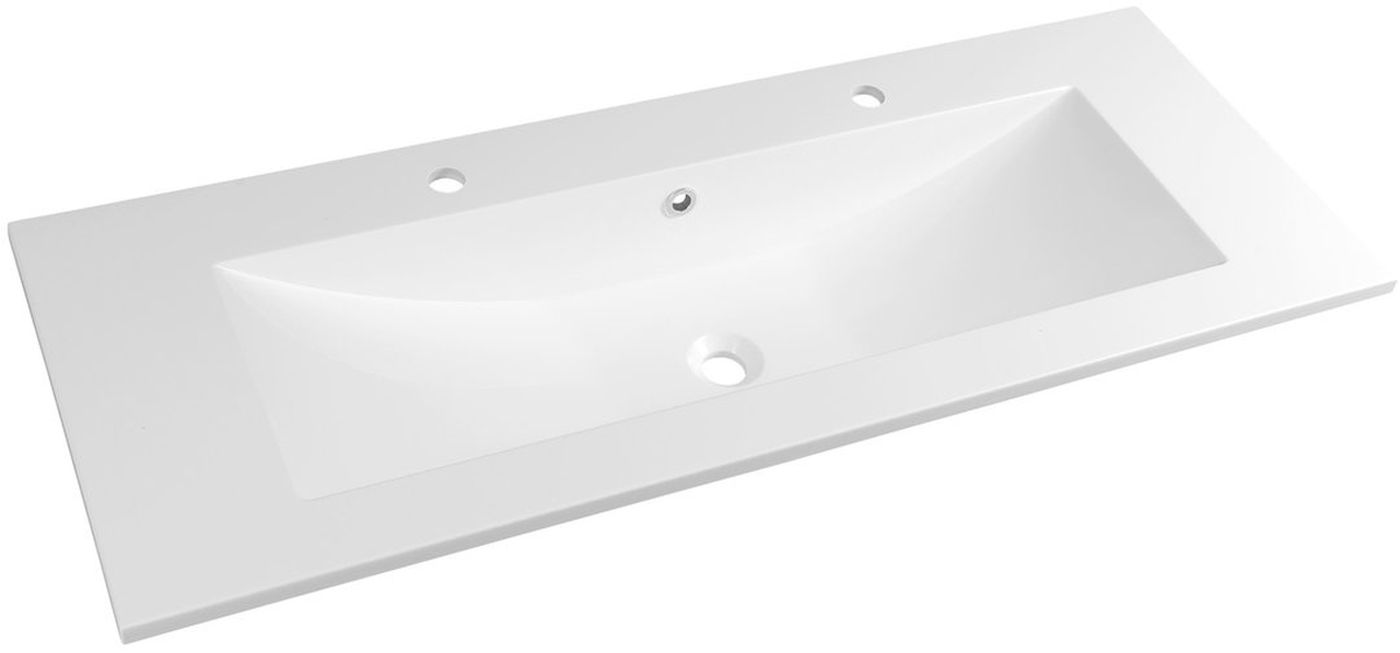 Sapho Yukon Waschbecken 120x45 cm rechteckig Einbauwaschbecken weiß YU122