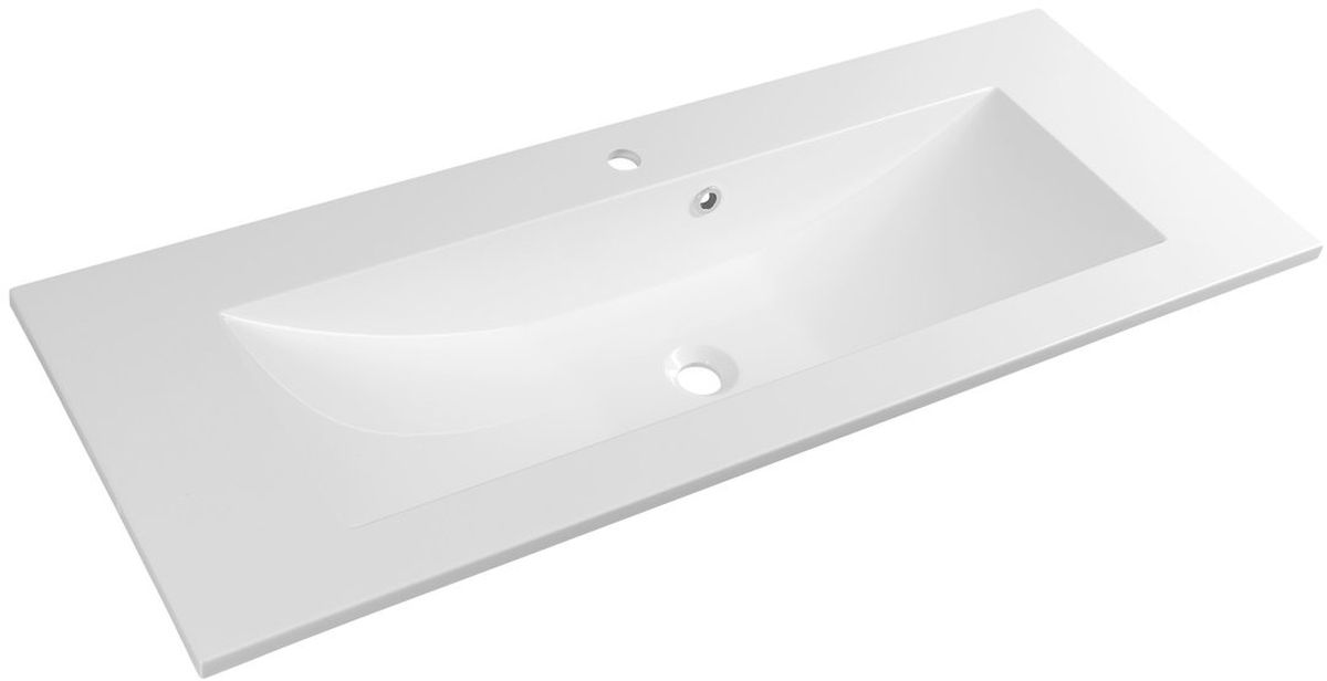 Sapho Yukon Waschbecken 120x45 cm rechteckig Einbauwaschbecken weiß YU121