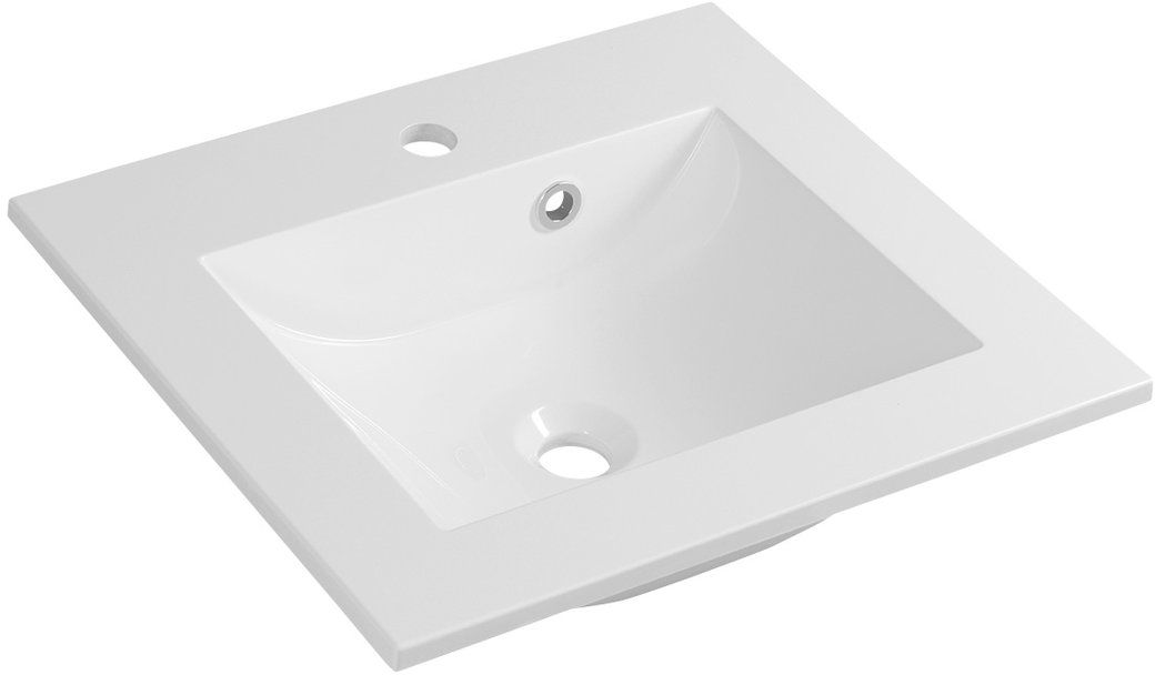 Sapho Yukon Waschbecken 50x45 cm rechteckig Einbauwaschbecken weiß YU050