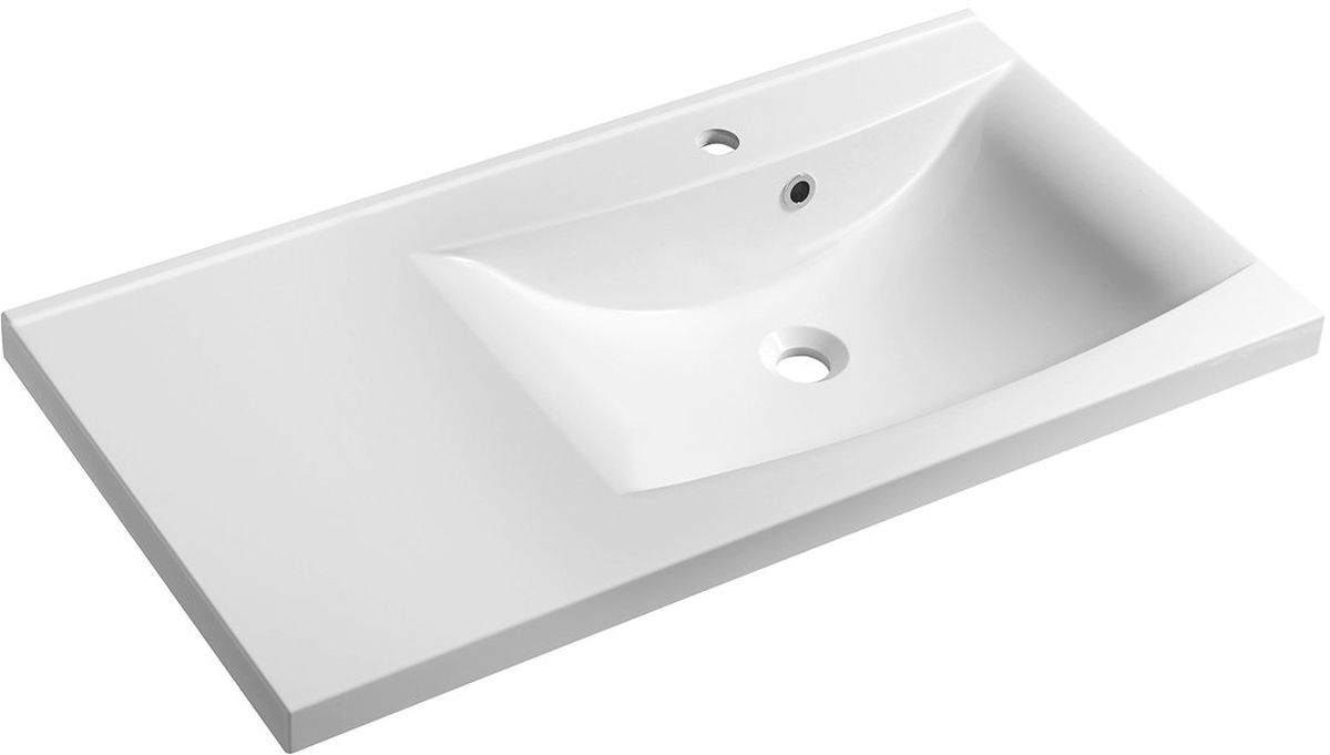 Sapho Luciola Waschbecken 90x48 cm rechteckig Möbel weiß 50094