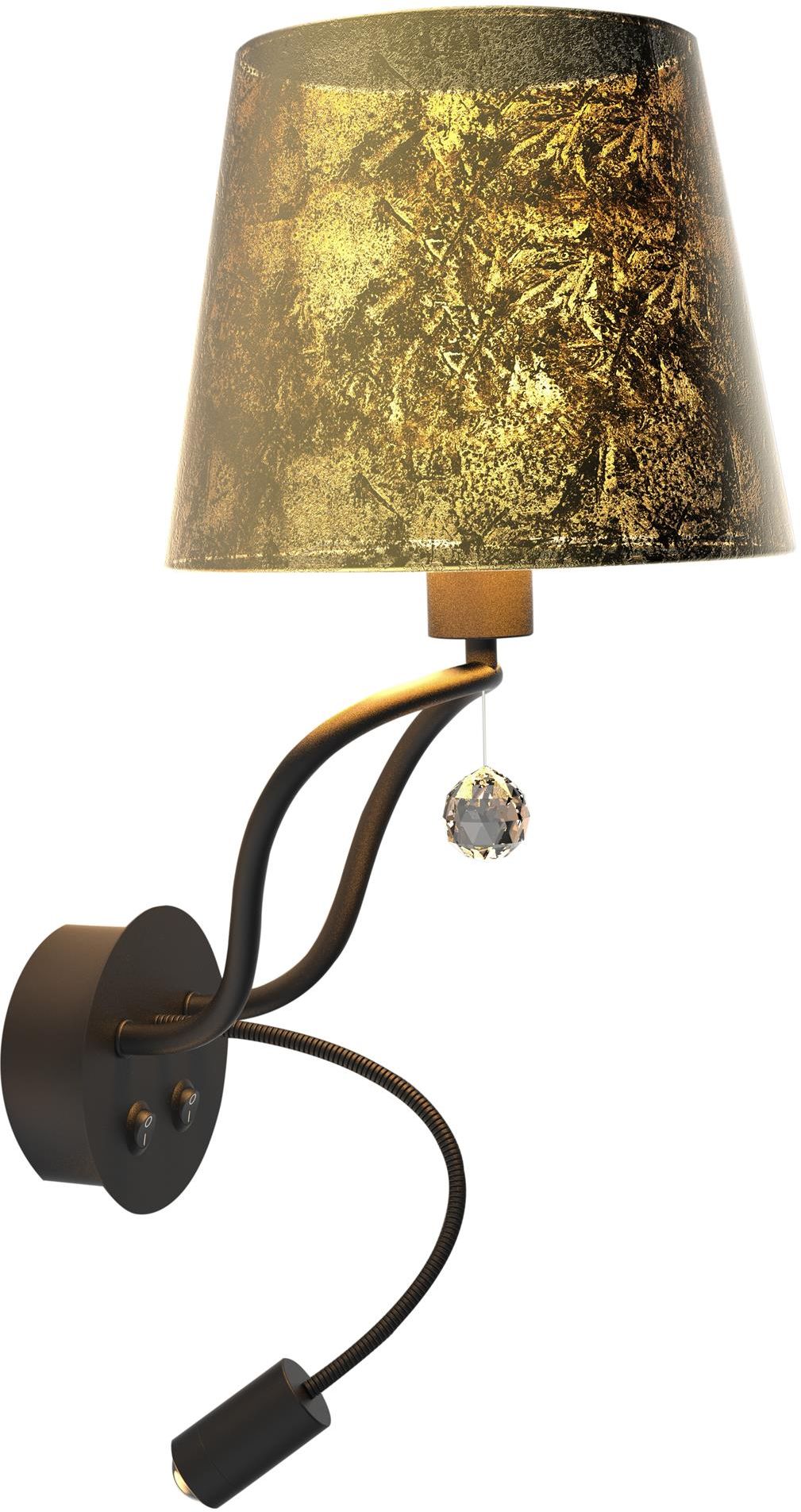 Apeti Saria Leuchter 2x8 W schwarz-gold A0029-220