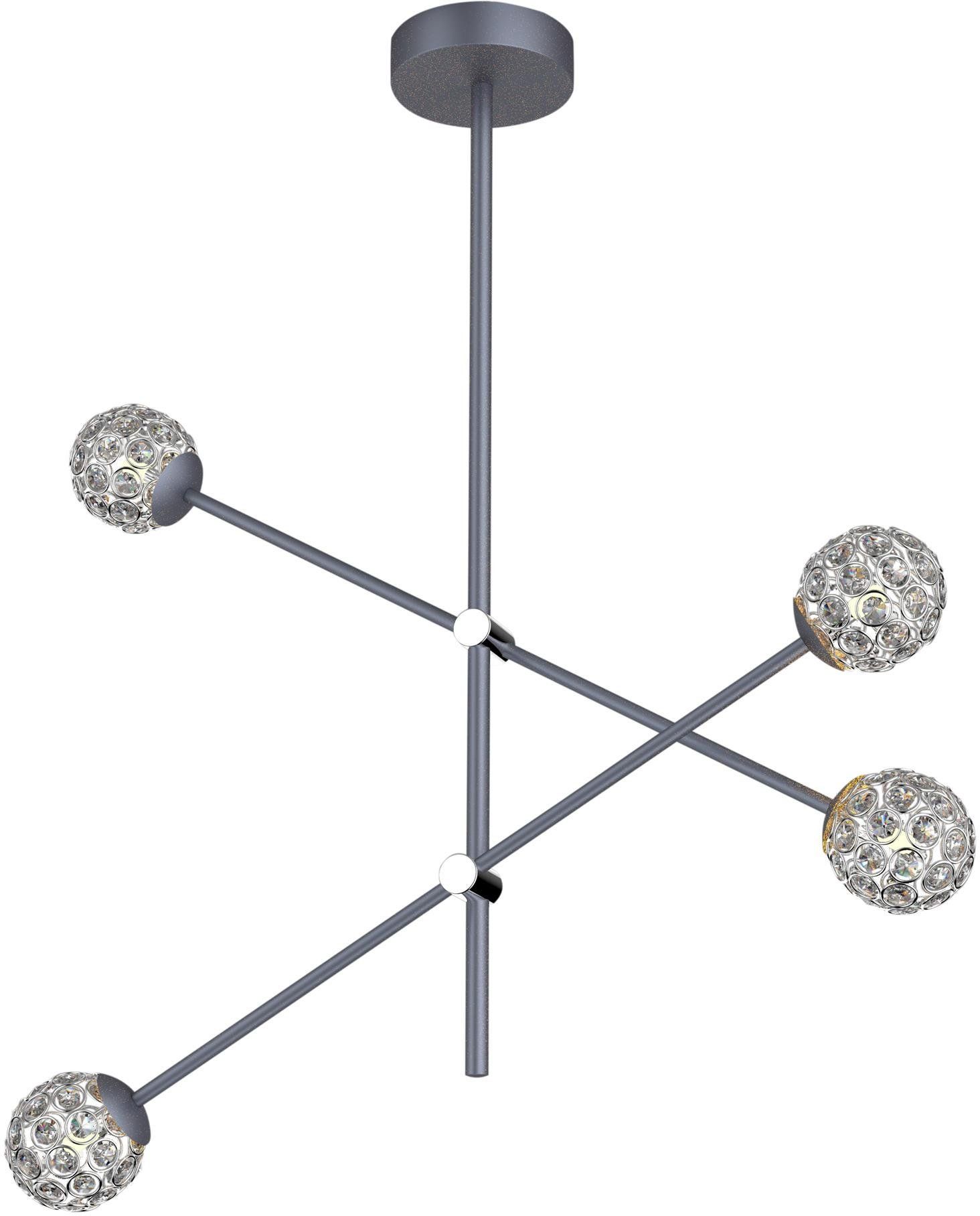 Apeti Paksos Pendelleuchte 4x5 W graphit A0032-340