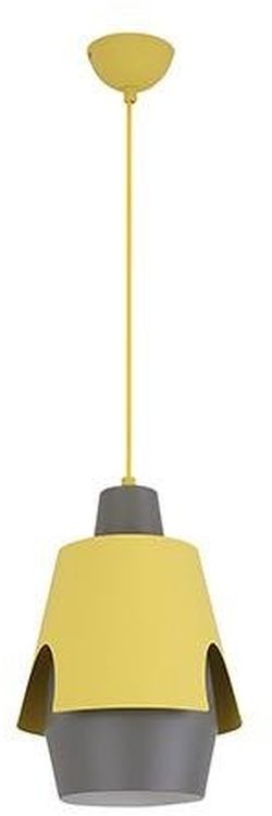 Ledea Falun Pendelleuchte 1x40 W grau/aschfarben-gelb 50101149