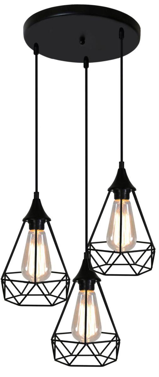 Candellux Graf Pendelleuchte 3x60 W schwarz 33-62918