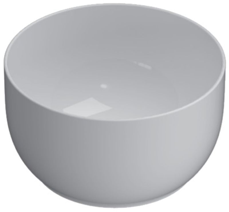 Globo T-Egde Waschbecken 38x38 cm rund Aufsatzwaschbecken weiß TE038BI