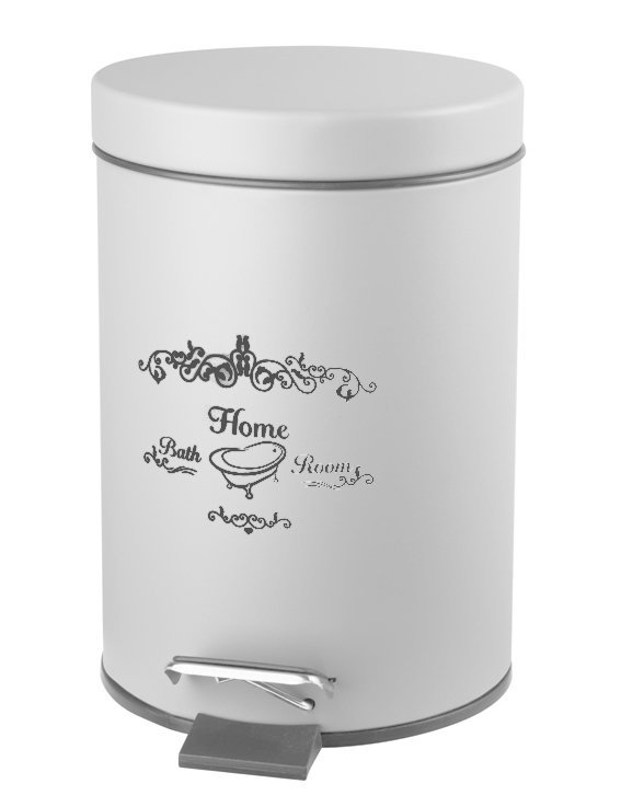 Aqualine Nicea Papierkorb 3 l weiß-grau 7500