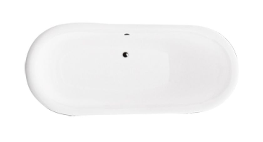 Besco Amelia Freistehende Badewanne 189x76.5 cm oval weiß #WKA-190W+ZL