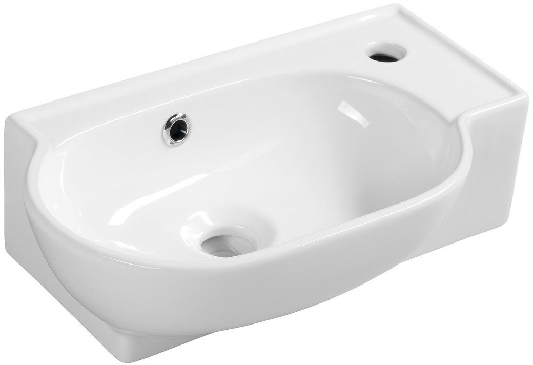 Sapho Small Waschbecken 45x27.5 cm Klassisch-Aufsatzwaschbecken weiß 3045