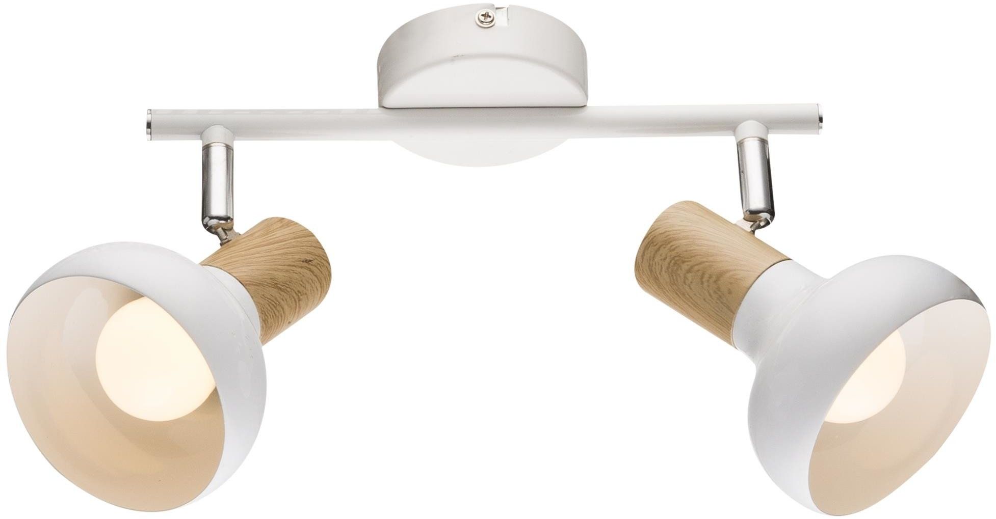 Candellux Puerto Deckenlampe 2x40 W weiß-holz 92-62659