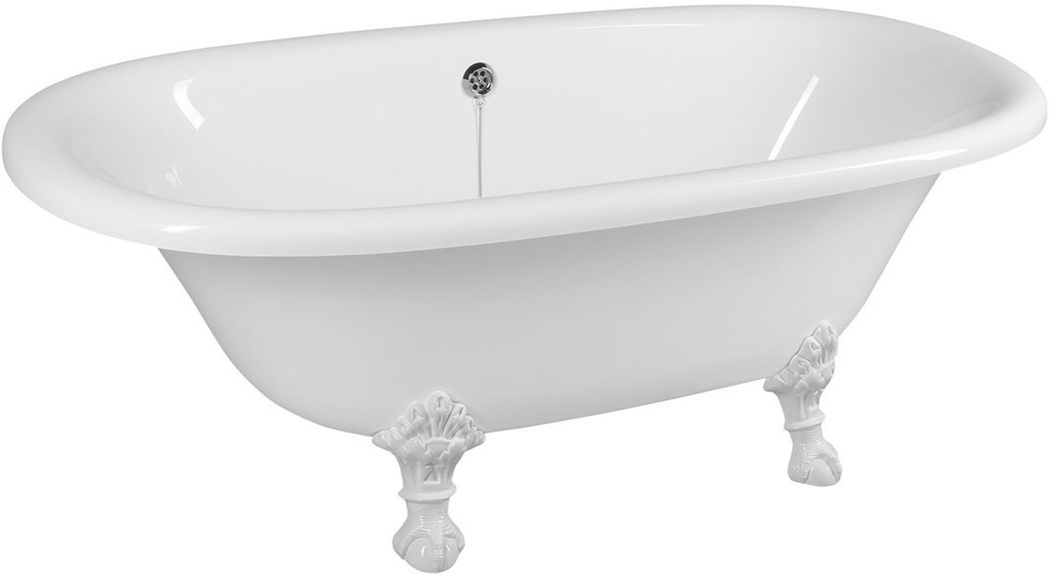 Polysan Regata Freistehende Badewanne 175x85 cm oval weiß 10221