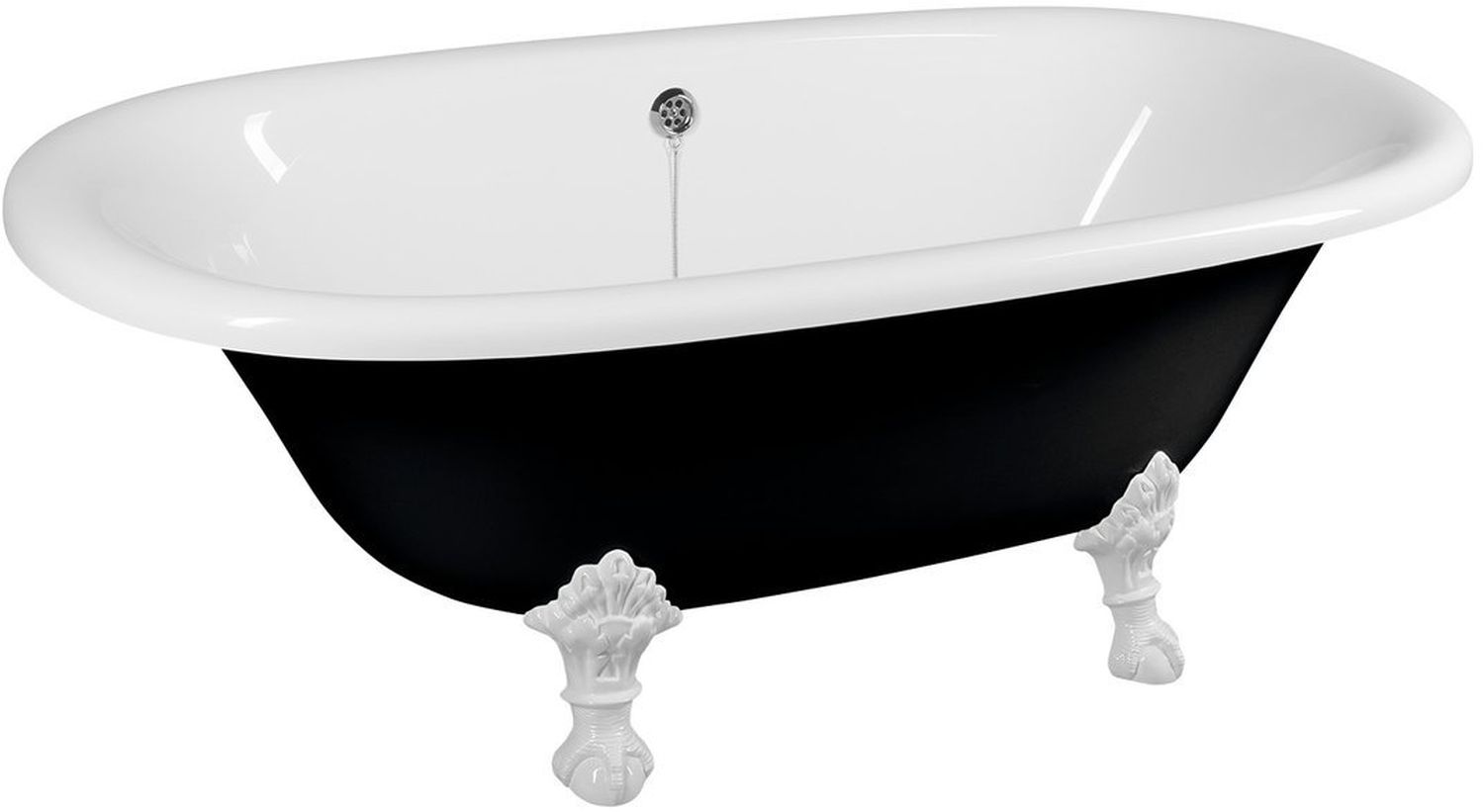 Polysan Regata Freistehende Badewanne 175x85 cm oval zweifarbig 10261