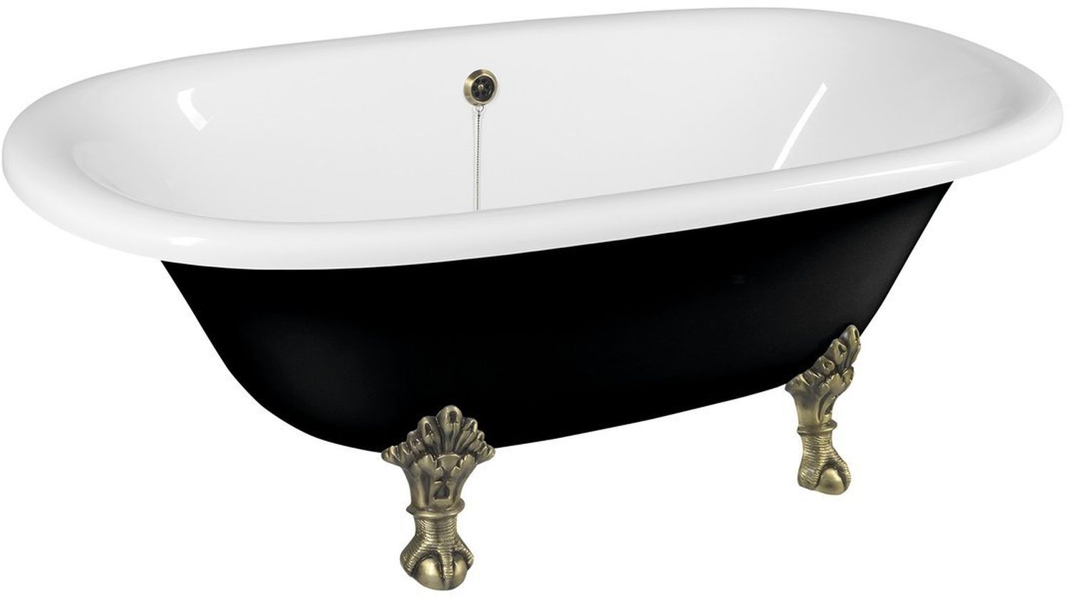 Polysan Regata Freistehende Badewanne 175x85 cm oval zweifarbig 10271