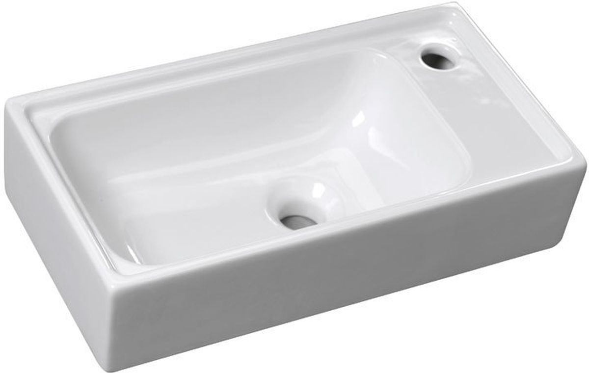 Sapho Small Waschbecken 50.5x26.5 cm rechteckig Klassisch-Aufsatzwaschbecken weiß 7045