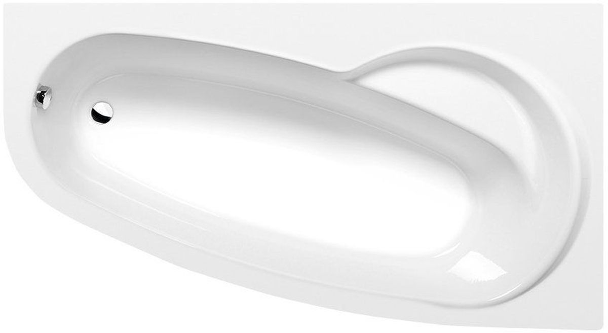 Polysan Evia Eckbadewanne 160x100 cm rechtsseitig weiß 12611