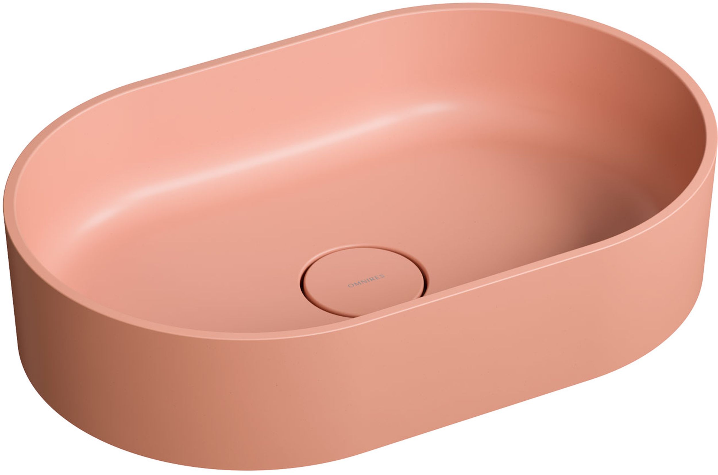 Omnires Ovo M+ Waschbecken 55x36 cm oval Aufsatzwaschbecken rosa OVOUNCO