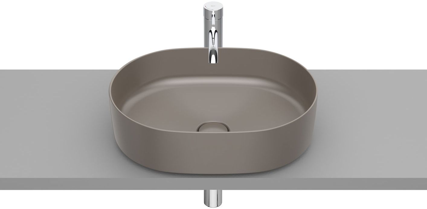 Roca Inspira Waschbecken 50x37 cm oval Aufsatzwaschbecken braun/beige A327520660