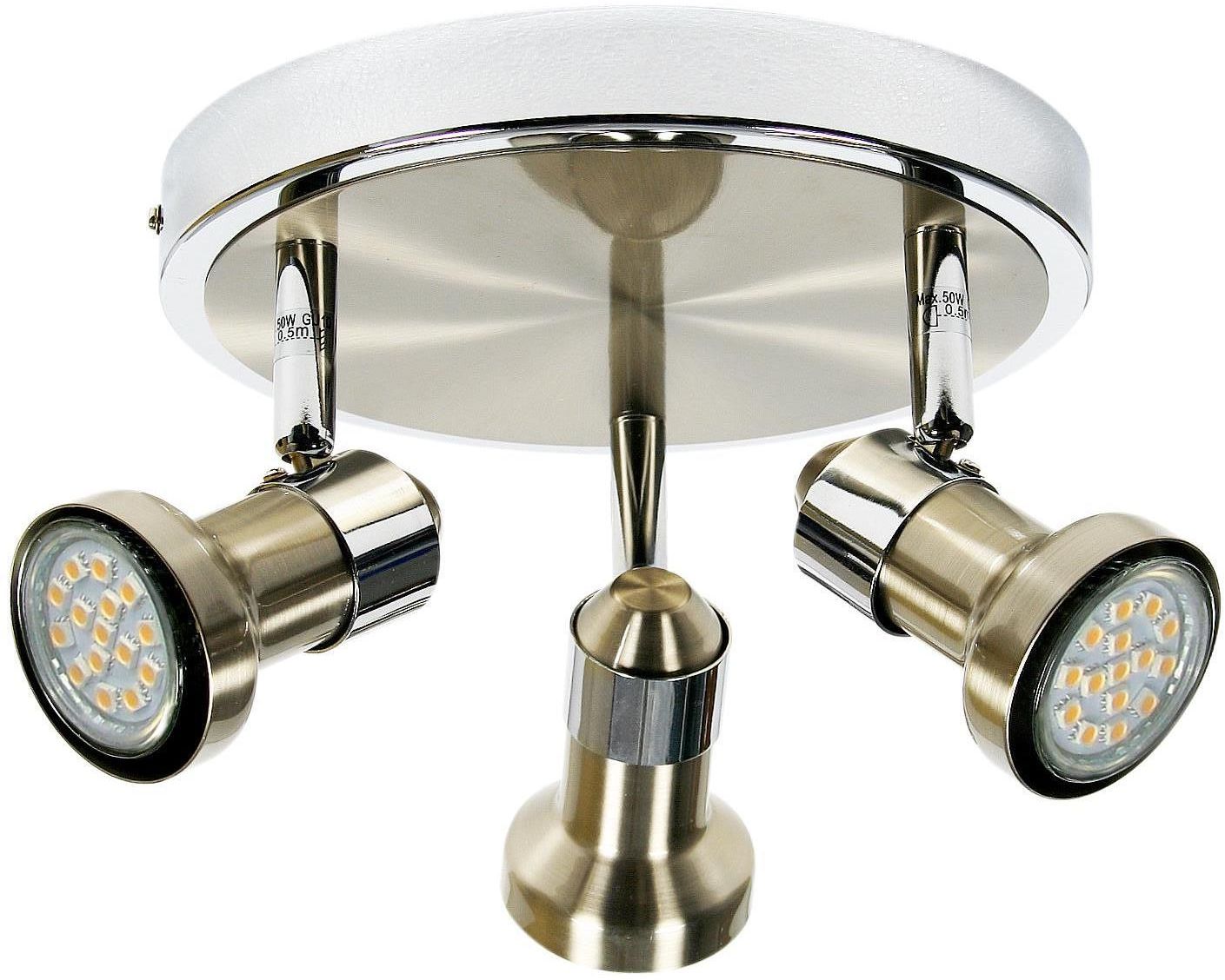 Candellux Arkon Deckenlampe 3x50 W chrom-satin-nickel 98-60051