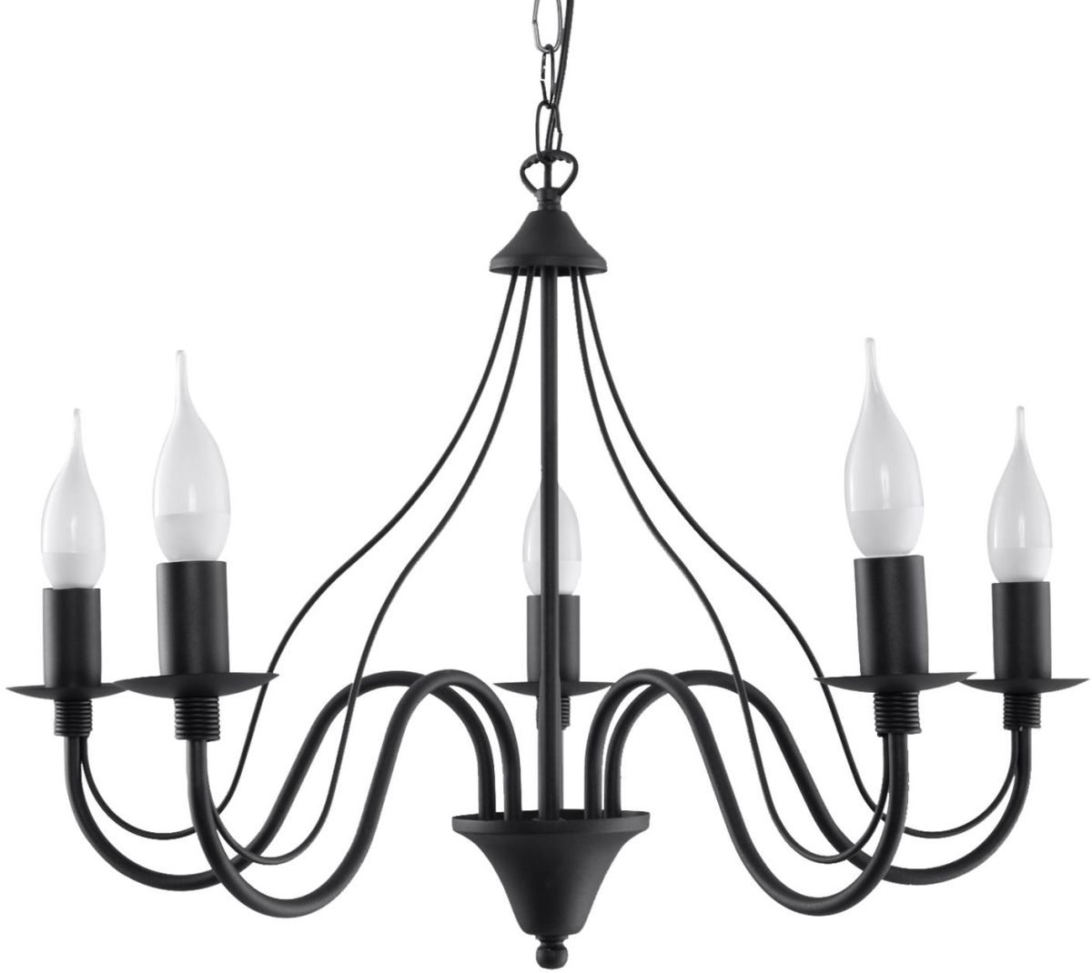 Sollux Lighting Minerwa Pendelleuchte 5x40 W schwarz SL.0218