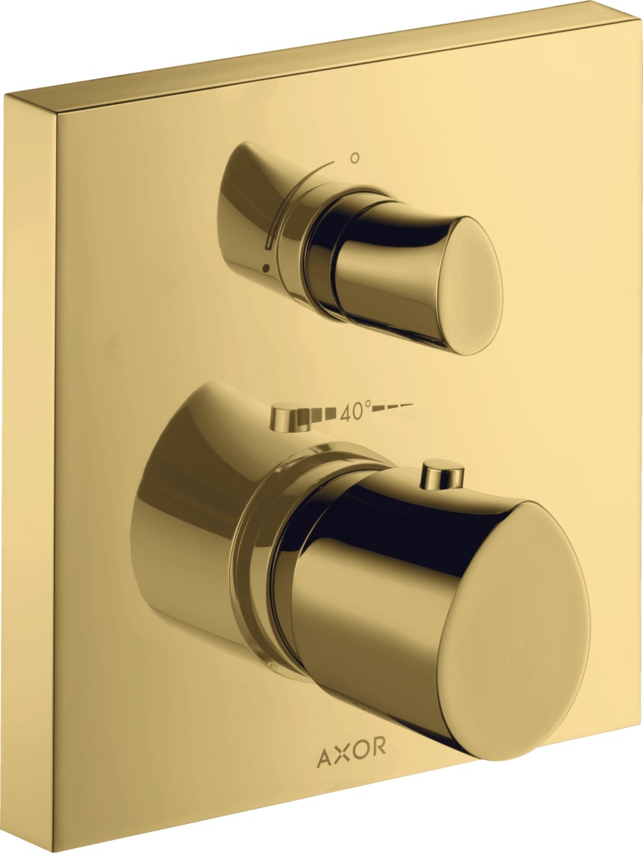 Axor Starck Organic Badewannen- und Duscharmatur Unterputz mit Thermostat gold 12716990