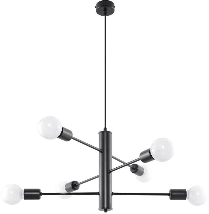 Sollux Lighting Duomo Pendelleuchte 6x60 W schwarz SL.0305