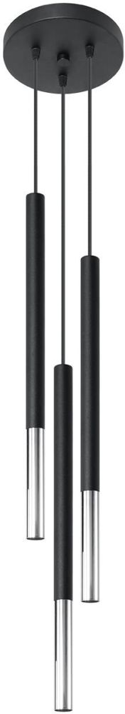 Sollux Lighting Mozaica Pendelleuchte 3x40 W schwarz-chrom SL.0887