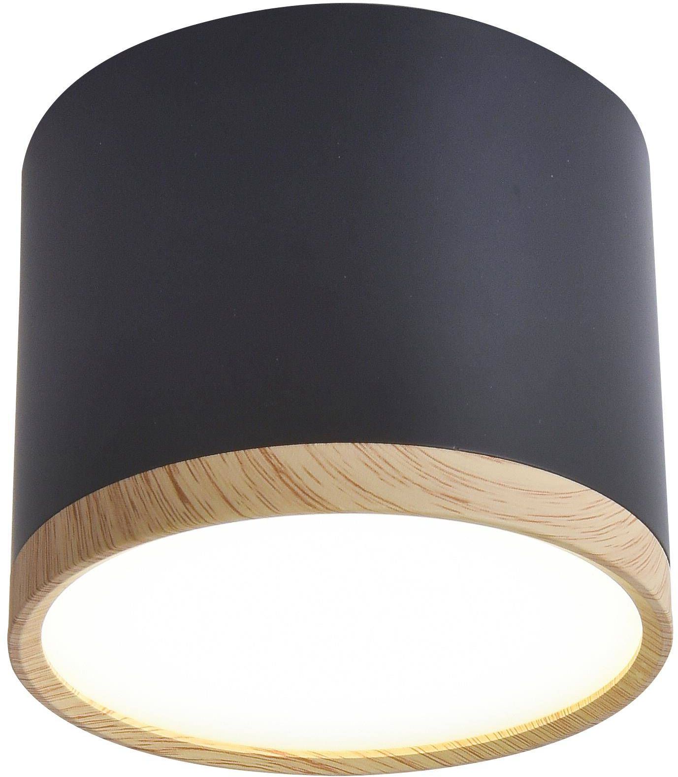 Candellux Tuba Deckenlampe 1x9 W schwarz-holz 2275949