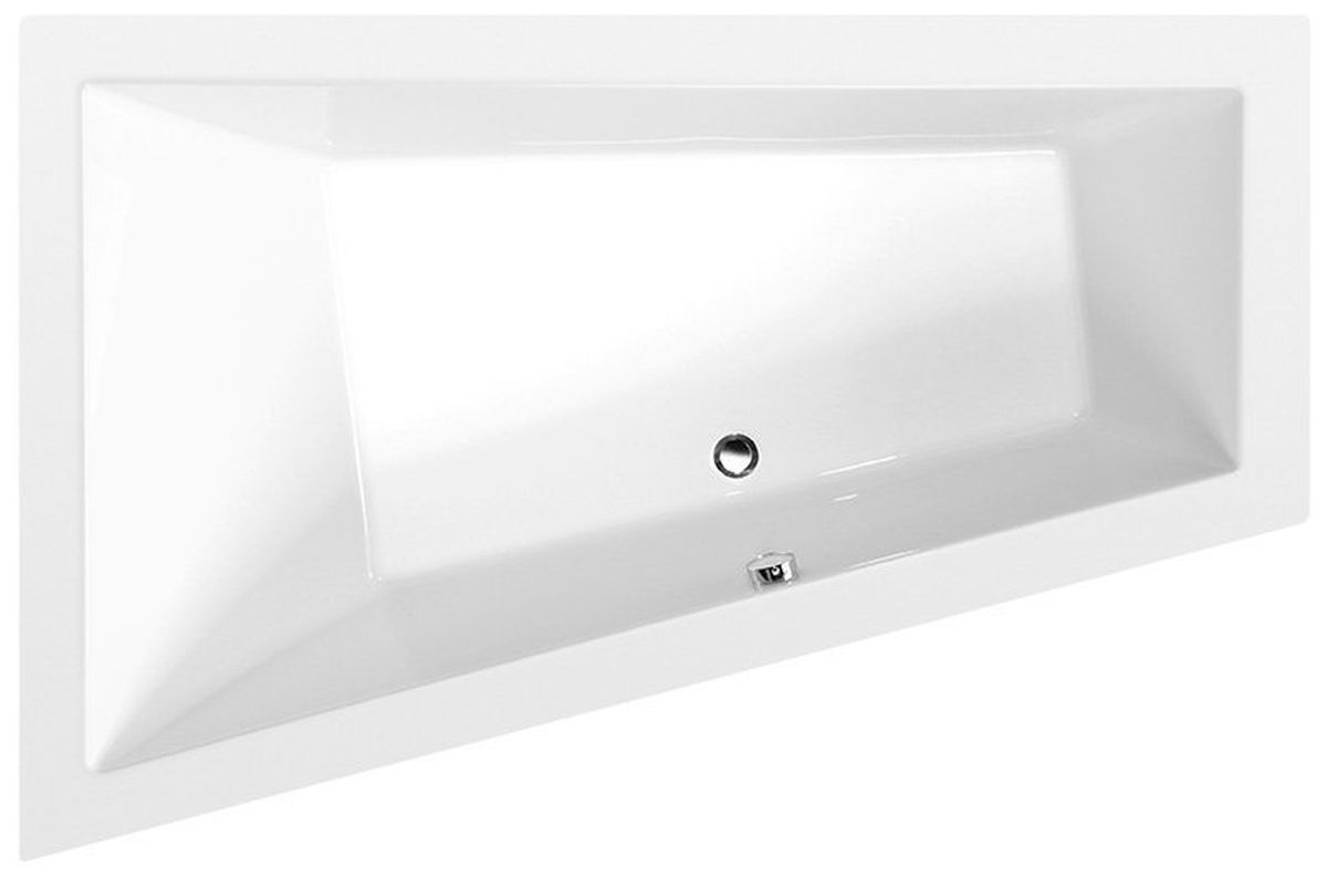 Polysan Triangl Eckbadewanne 180x120 cm linksseitig weiß 19611
