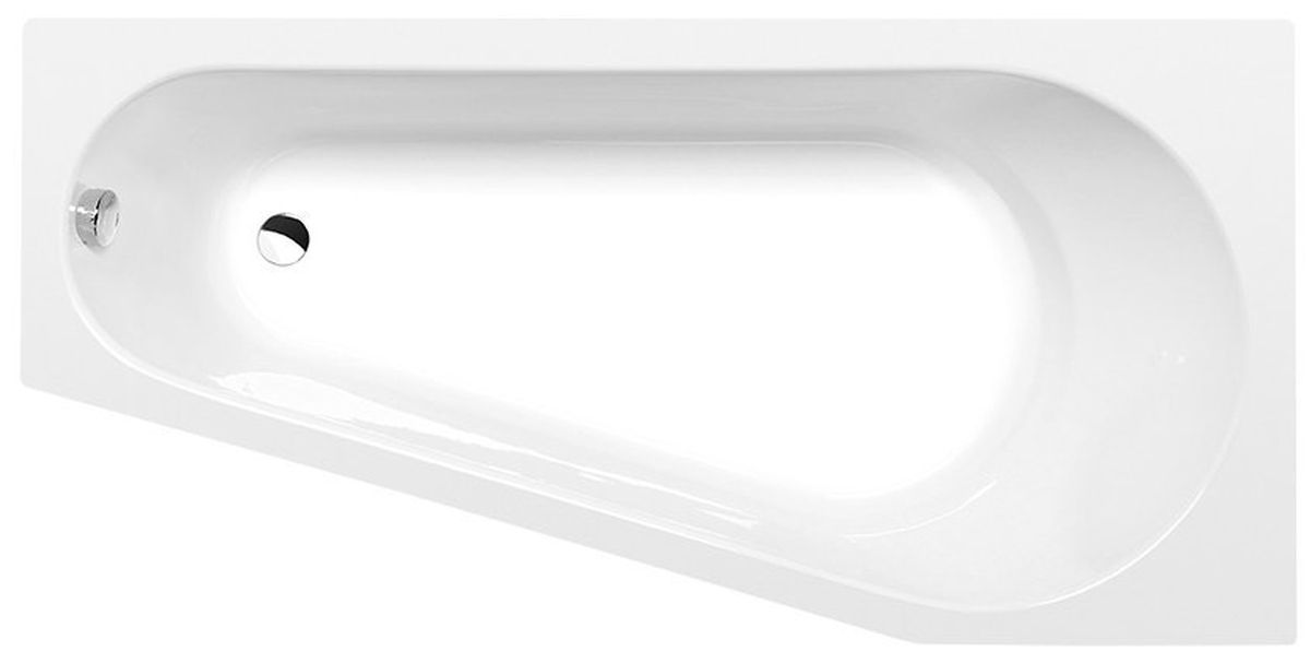 Polysan Projekta Eckbadewanne 160x80 cm rechtsseitig weiß 21111