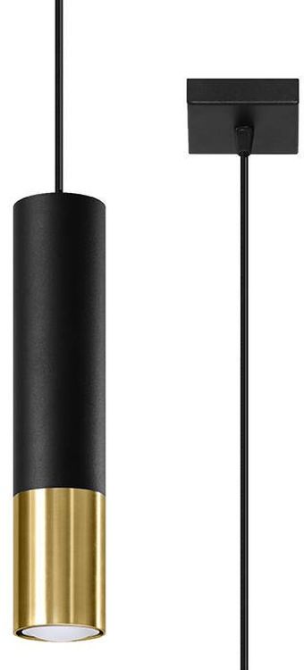 Sollux Lighting Loopez Pendelleuchte 1x40 W schwarz-gold SL.0952