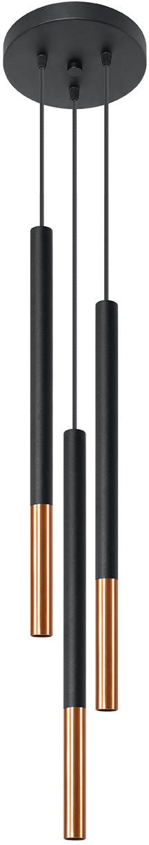 Sollux Lighting Mozaica Pendelleuchte 3x40 W schwarz-kupfer SL.0890