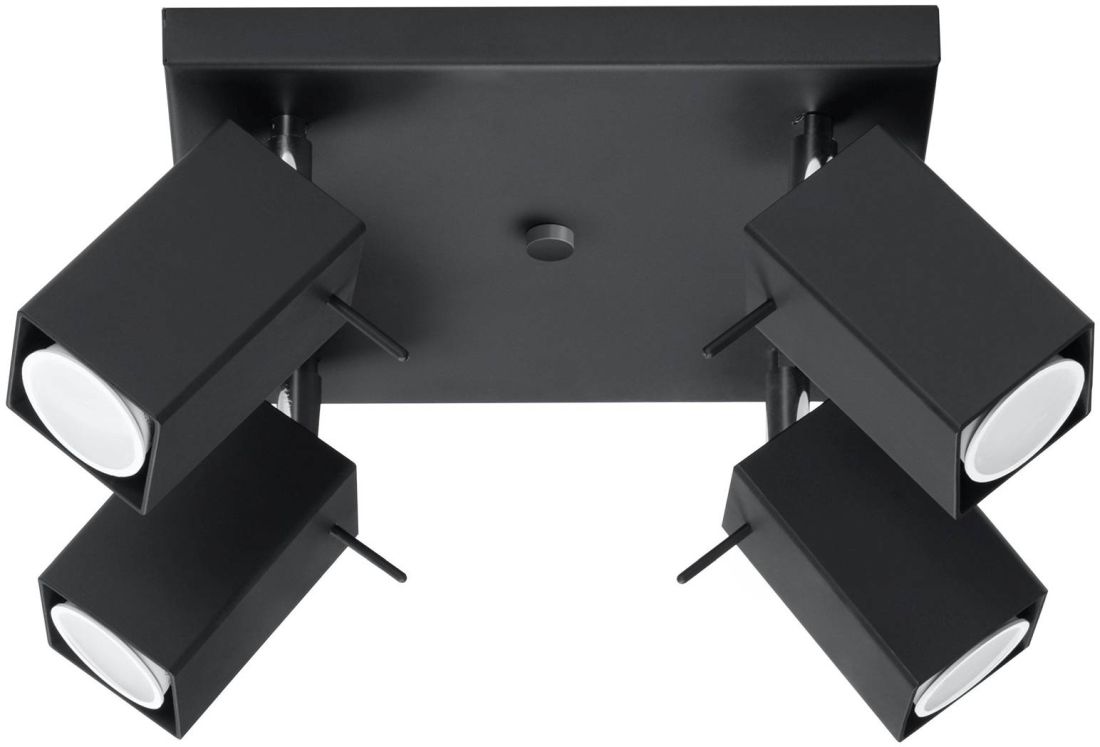 Sollux Lighting Merida Deckenlampe 4x40 W schwarz SL.0102
