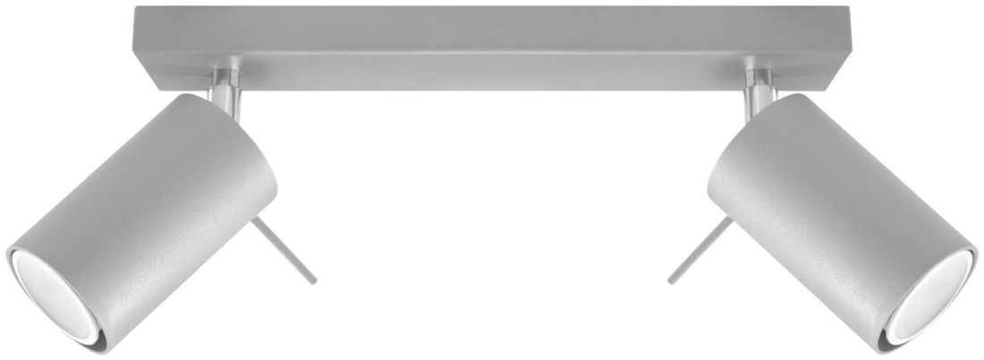 Sollux Lighting Ring Deckenlampe 2x40 W grau SL.0450
